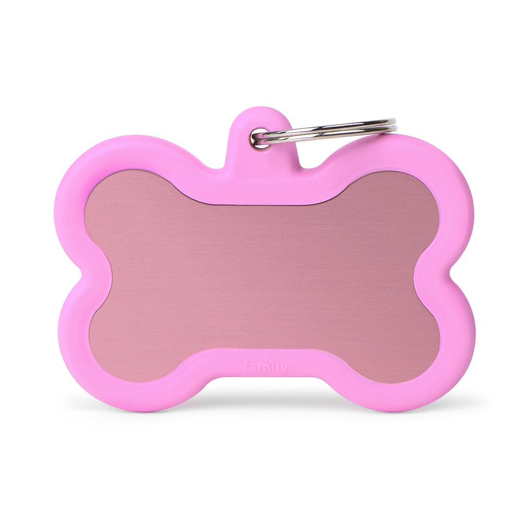 MyFamily Pink Bone Alu ID-Tag in pink