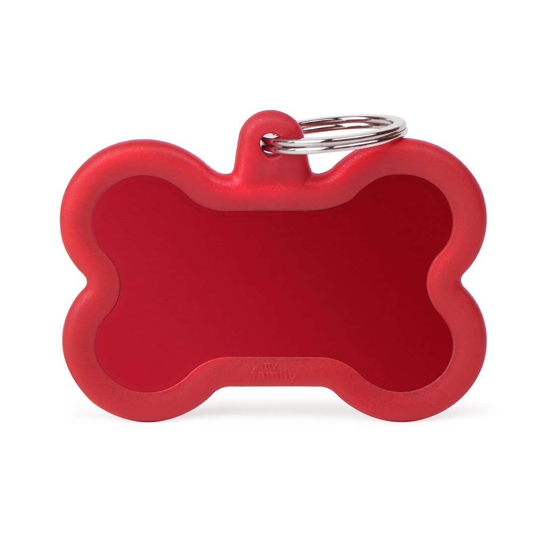 MyFamily Red Bone Alu ID-Tag in rot
