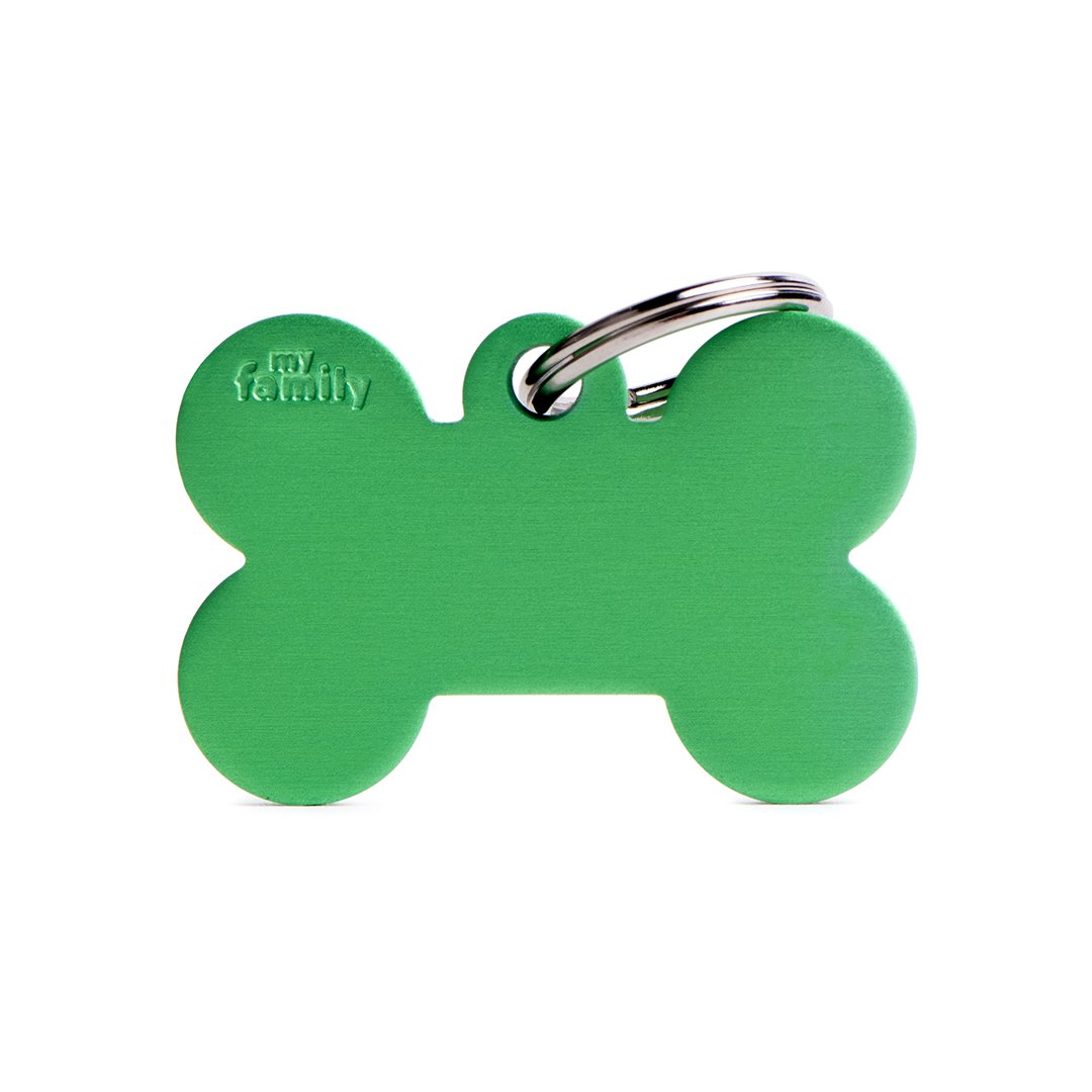 MyFamily Bone Aluminium ID-Tag in grün