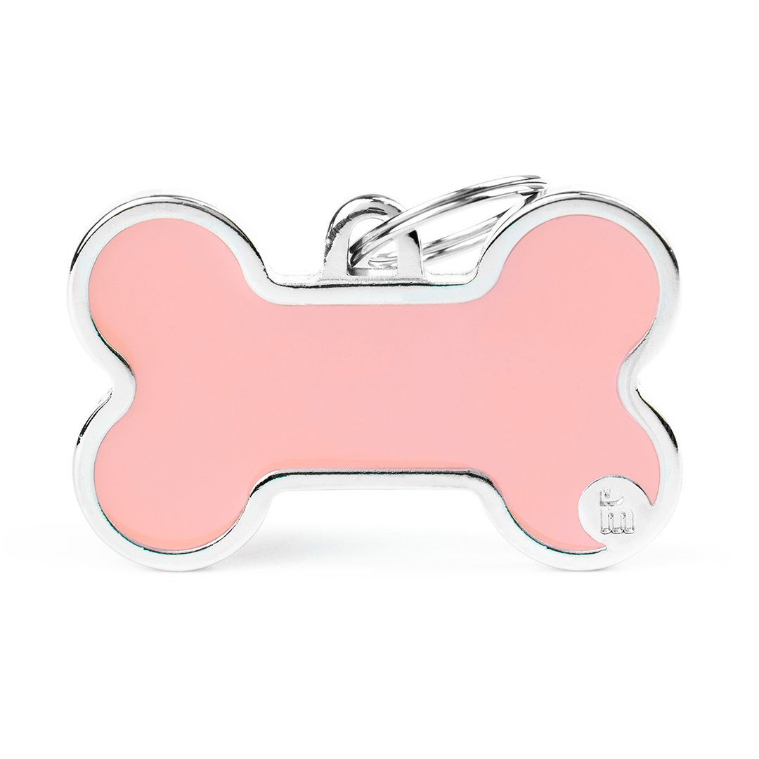 MyFamily Bone Logo ID-Tag in pink